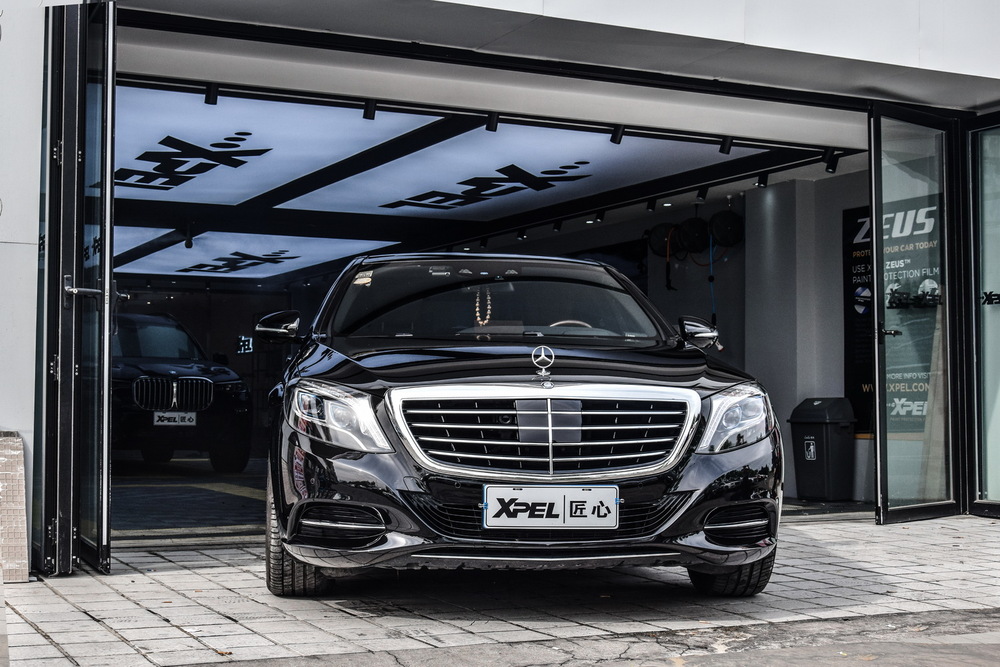 奔驰s500el车衣施工案例图
