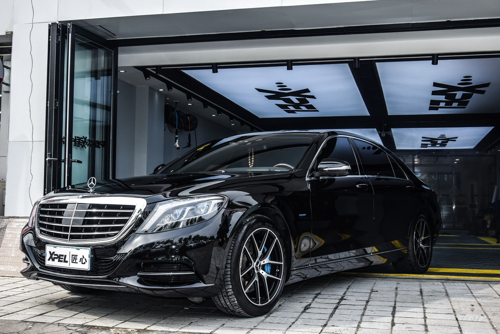 奔驰s500el车衣施工案例图